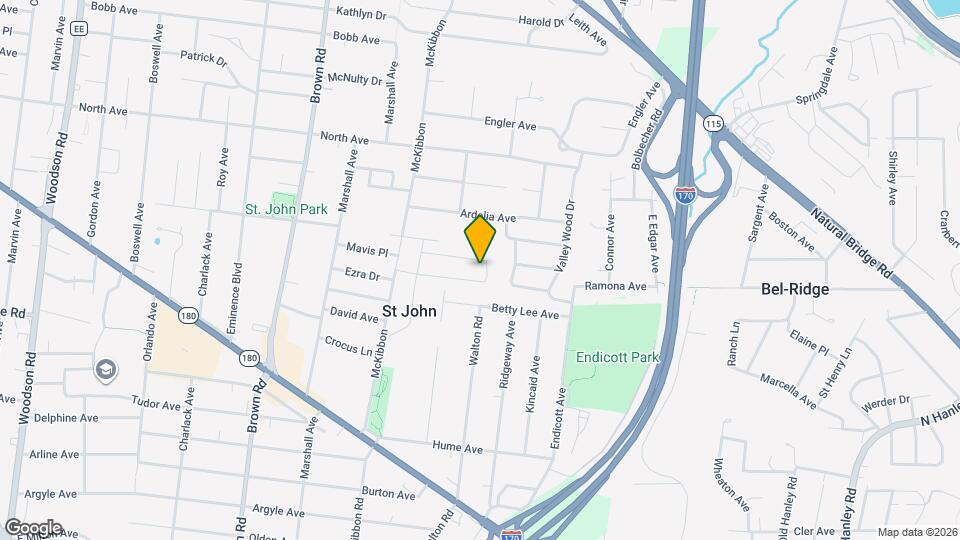 8601 Belhaven Dr Map and Location Details