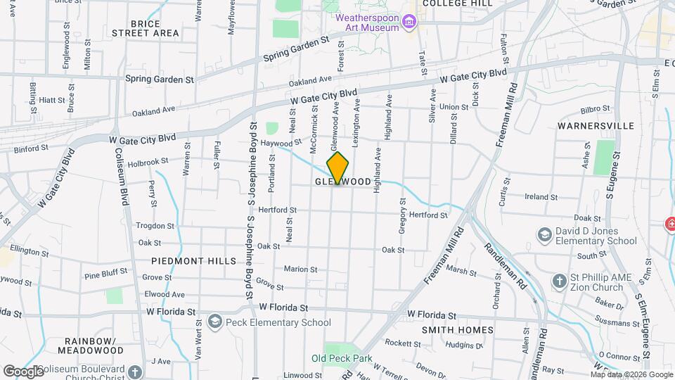 1001 Glenwood Ave Map and Location Details