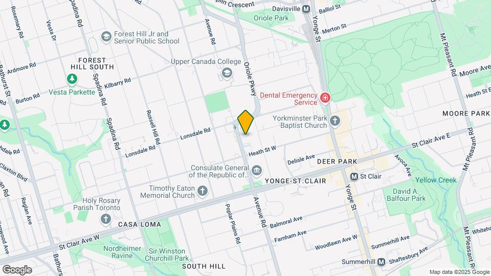 609-1609 Avenue Rd Map and Location Details