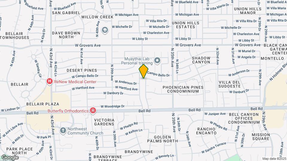 17250 N 36th Ln Map and Location Details