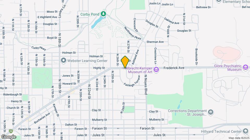 2610 Frederick Ave Mapa y Detalles de la Ubicación