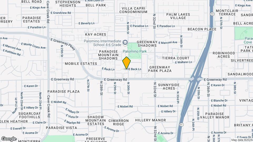2943 E Beck Ln Mapa y Detalles de la Ubicación