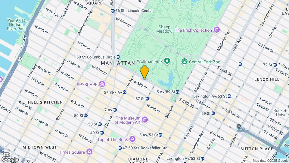 128 Central Park S Mapa y Detalles de la Ubicación