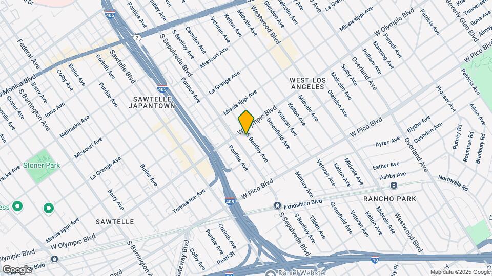 2219 S Bentley Ave Map and Location Details