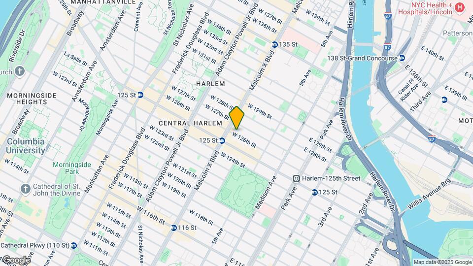 71 West 126th Street Map and Location Details