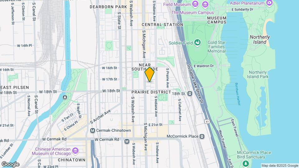 1719 S Michigan Ave Map and Location Details