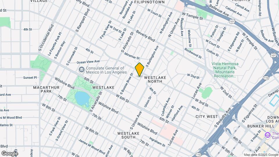 323-329 S Burlington Ave Mapa y Detalles de la Ubicación
