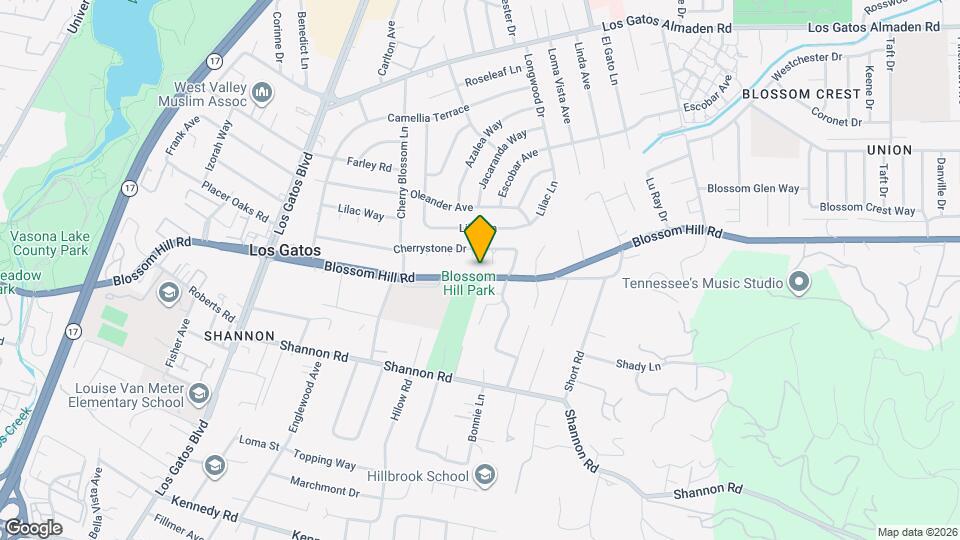 965 Blossom Hill Rd Map and Location Details