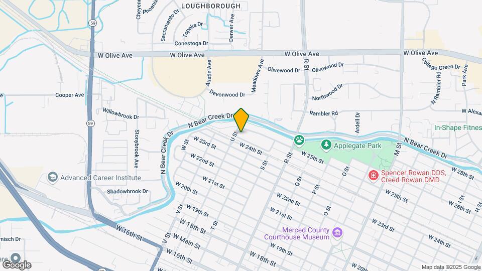 1343 W Santa Fe Ave Mapa y Detalles de la Ubicación