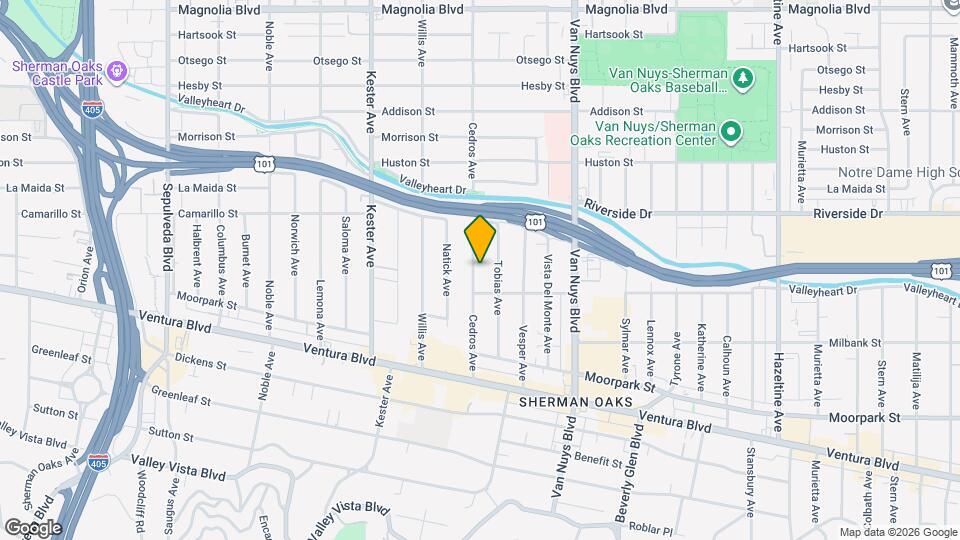 4630 Cedros Ave Map and Location Details
