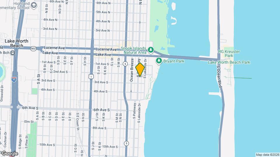 214 S Palmway Map and Location Details