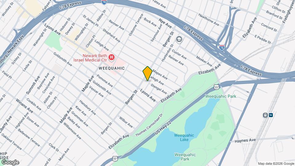 1043 Hunterdon St Map and Location Details