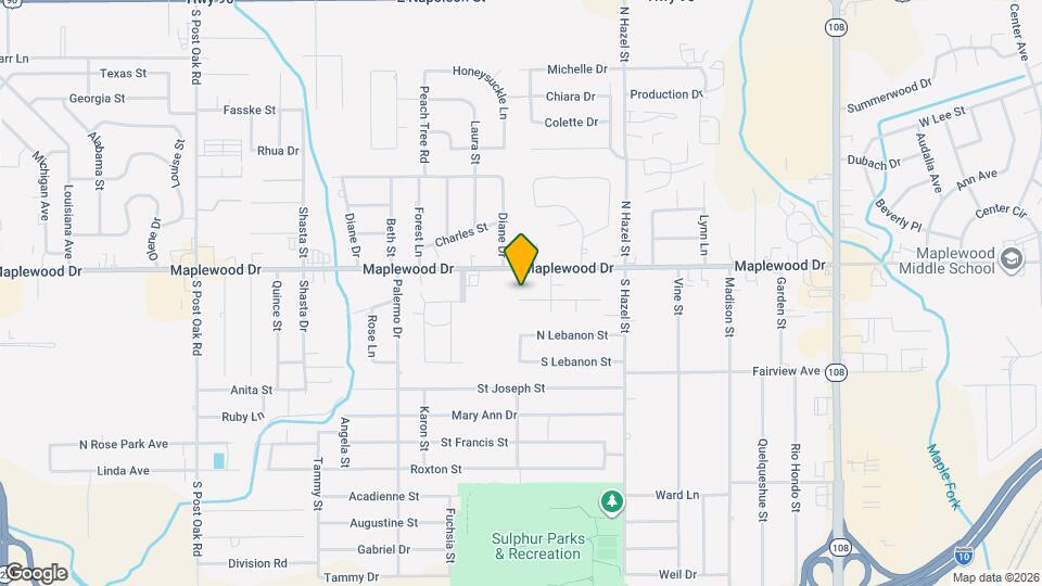 608 Shady Ln Map and Location Details