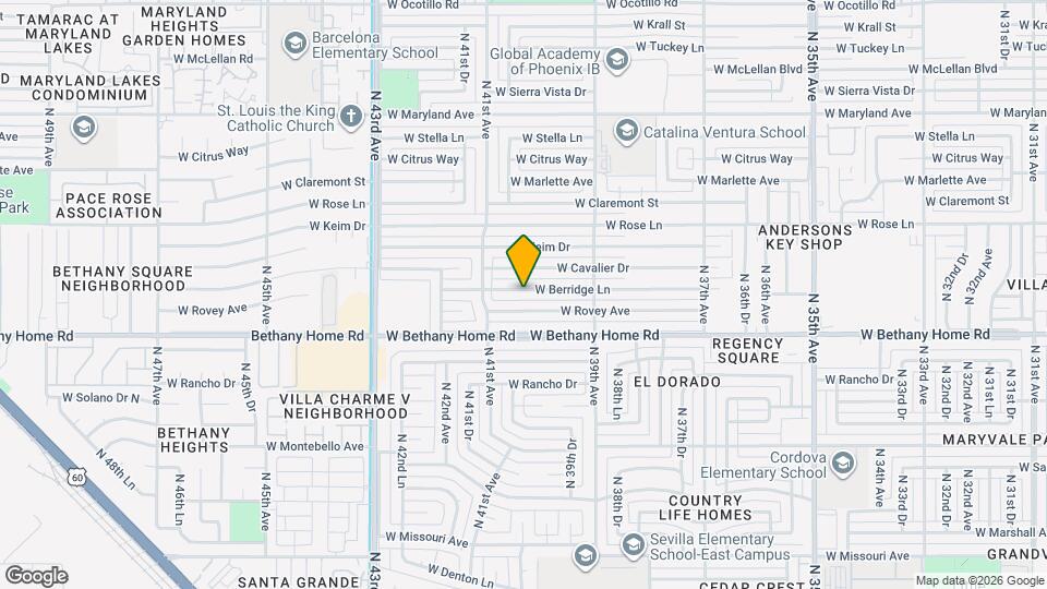4021 W Berridge Ln Map and Location Details
