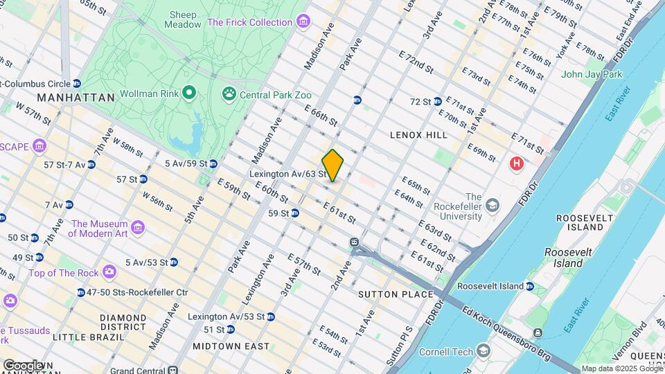 171 E 62nd St Map and Location Details