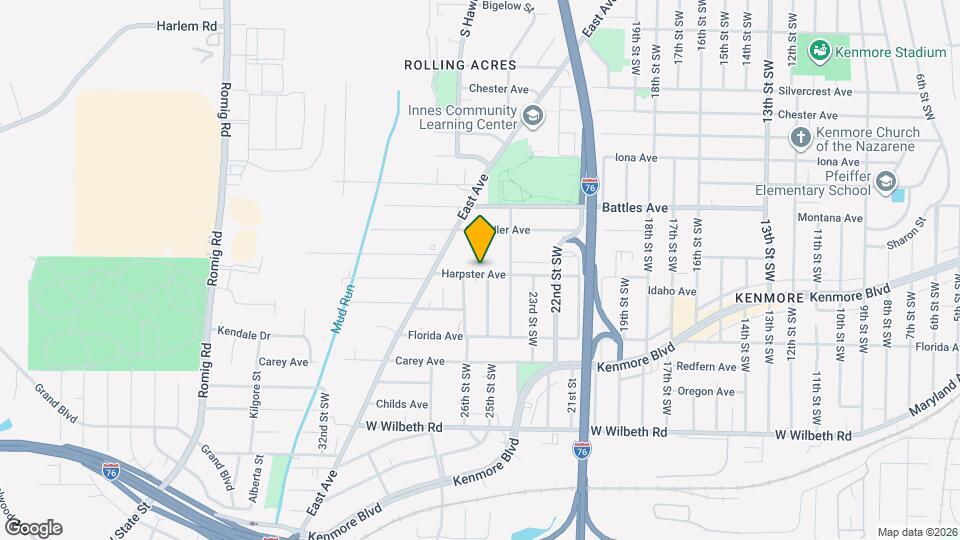 1183 Harpster Ave Map and Location Details