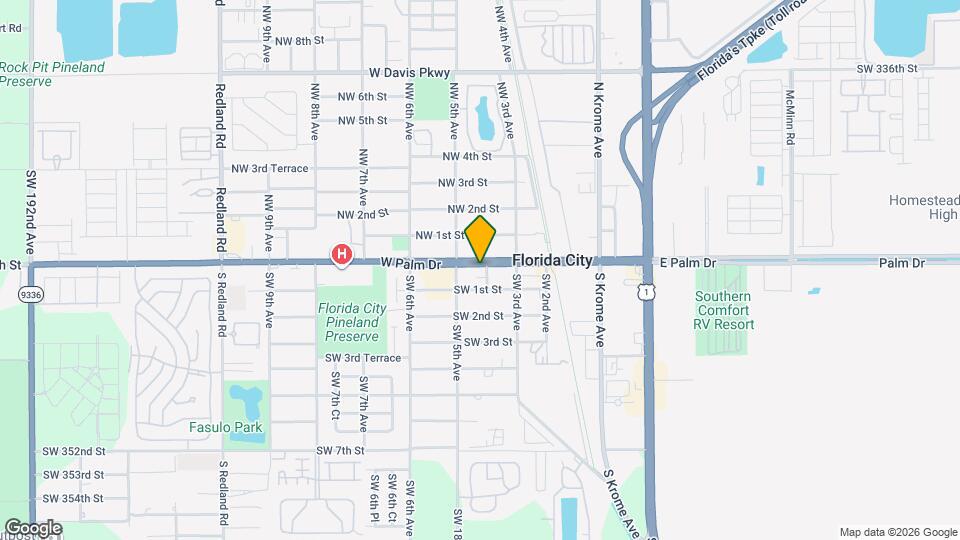 401 W Palm Dr Mapa y Detalles de la Ubicación