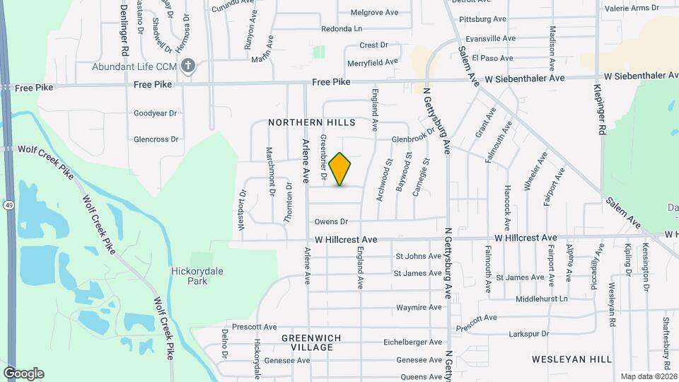 4642 Christopher Ave Map and Location Details