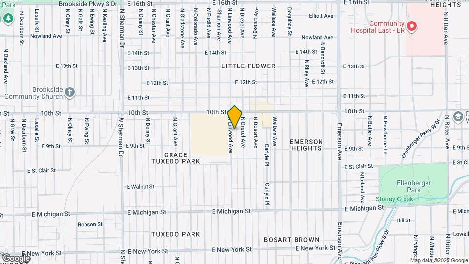 933 N Linwood Ave Map and Location Details