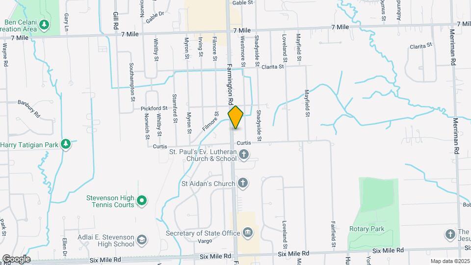 18248 Farmington Rd Map and Location Details