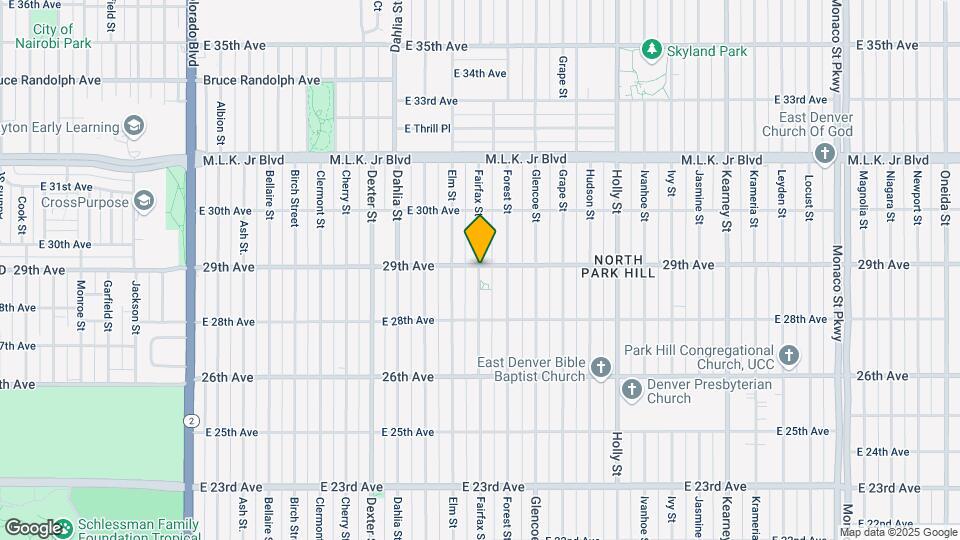 5151 E 28th Ave Map and Location Details
