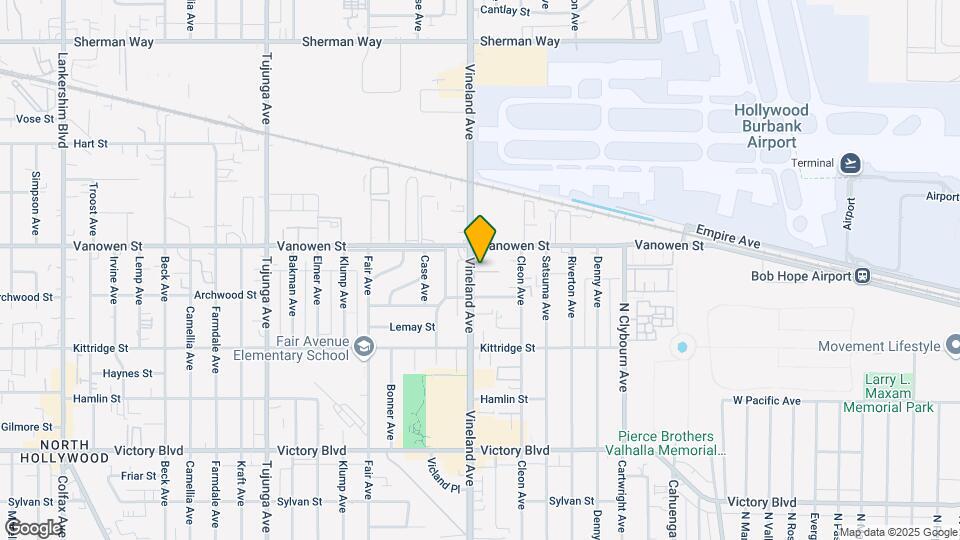 6730 Vineland Ave Map and Location Details
