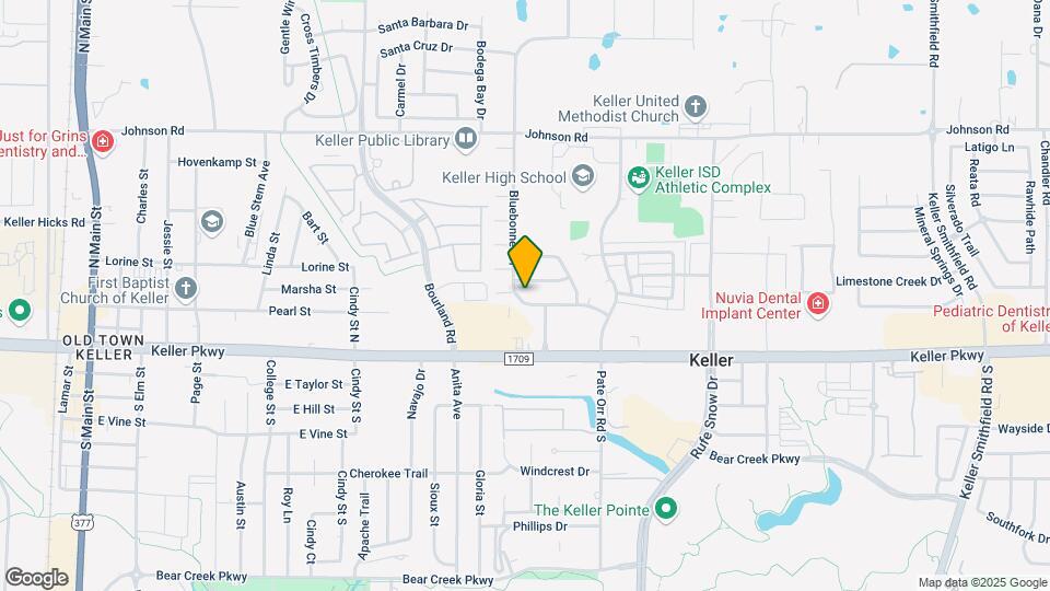 705 Bluebonnet Dr Map and Location Details