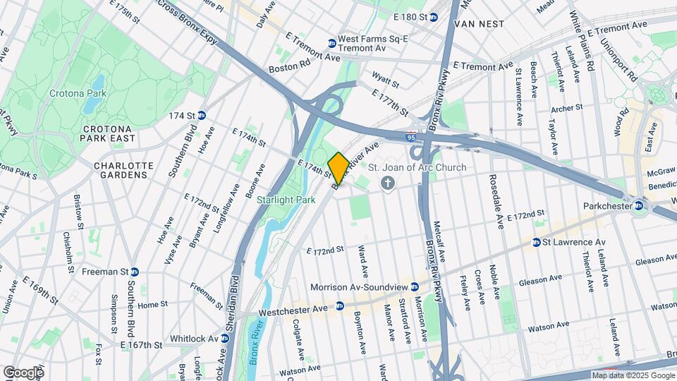 1408 Bronx River Ave Map and Location Details