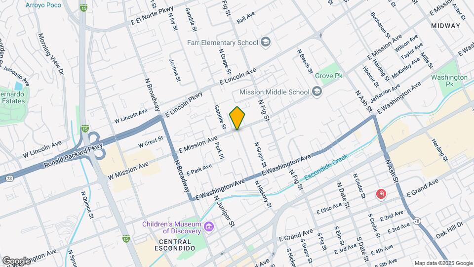 451 E Mission Ave Map and Location Details