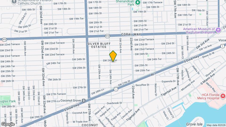 2385 SW 25th St, Unit Apt - Silver Bluff-Gables Map and Location Details