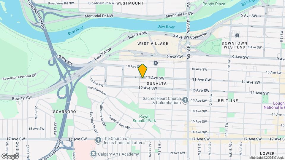 1735-111 11 Ave SW Map and Location Details