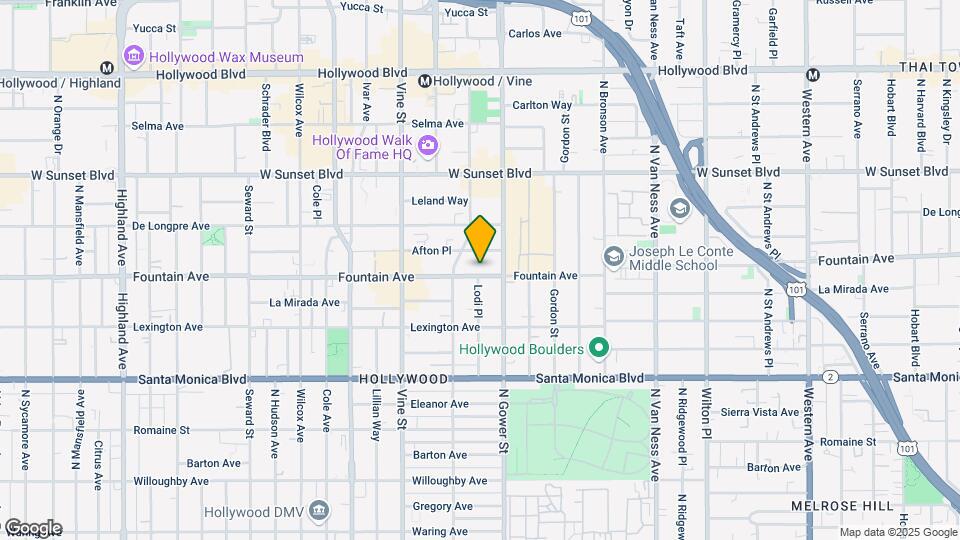 6129 Fountain Ave Mapa y Detalles de la Ubicación