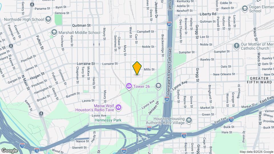 2417 Harrington St Map and Location Details