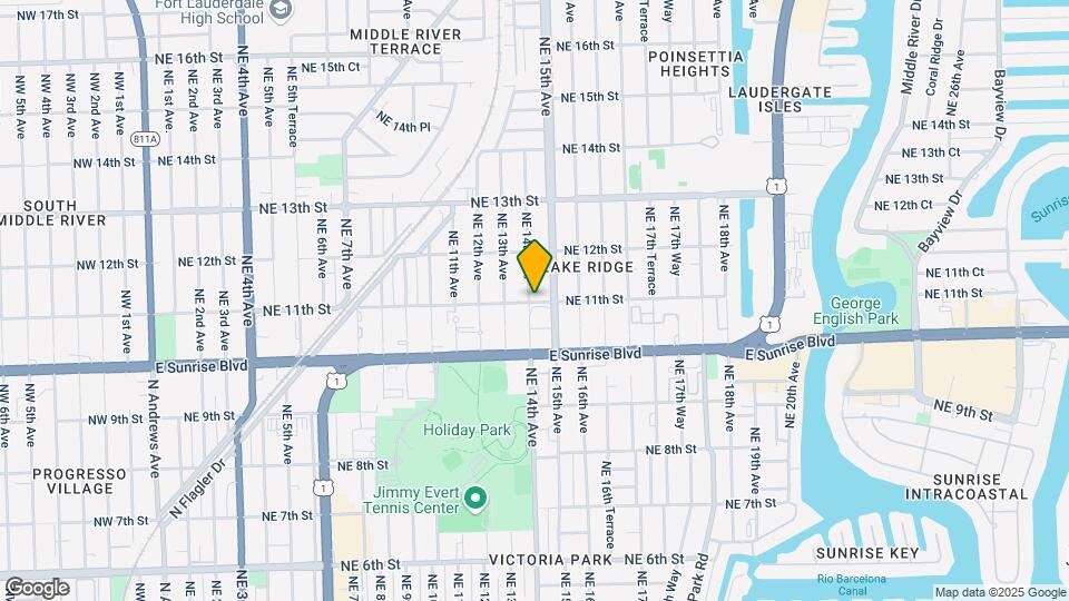 1100 NE 14th Ave Map and Location Details