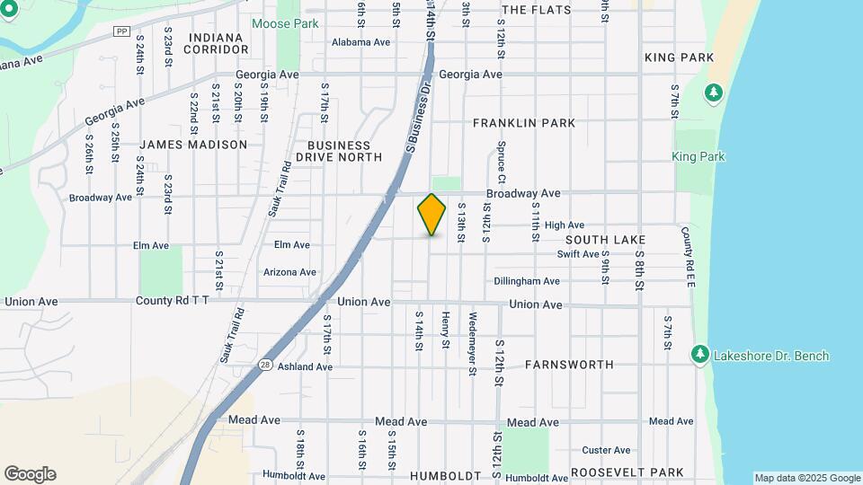 1809 S 14th St Map and Location Details