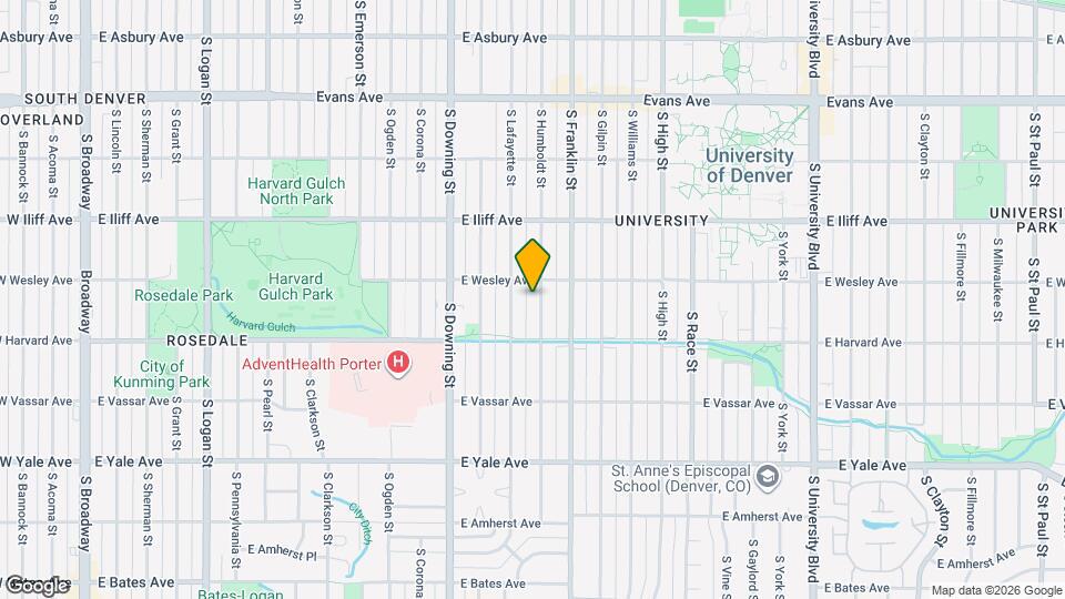 2425 S Humboldt St, Unit B Mapa y Detalles de la Ubicación