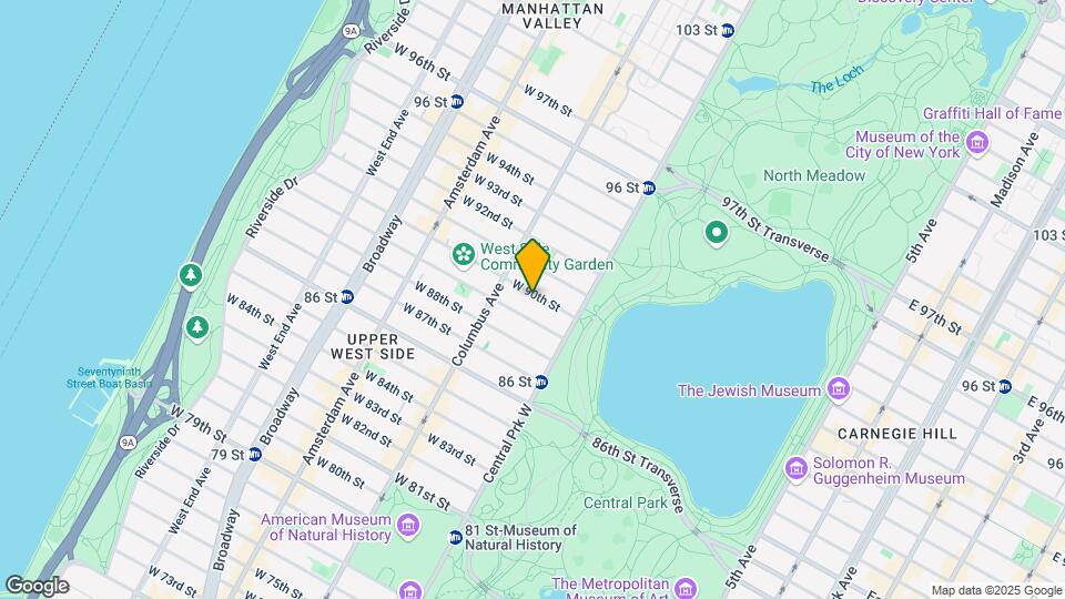 36 W 90th St Map and Location Details