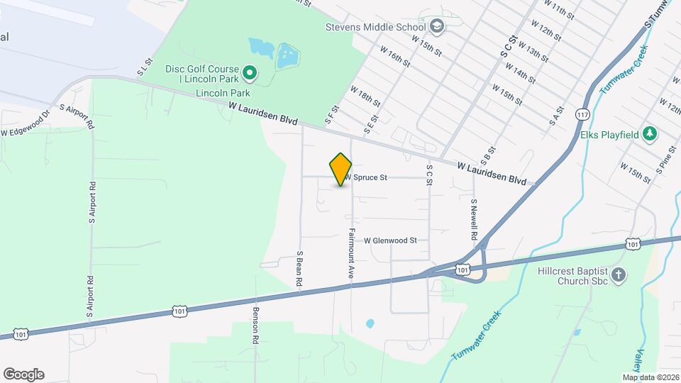 1218 W Spruce St Map and Location Details