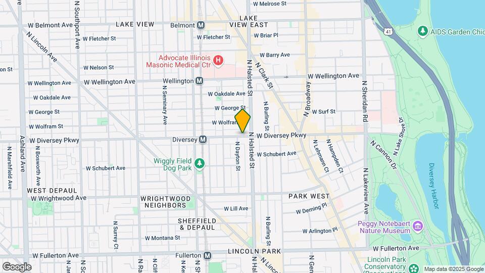 821 W Diversey Pkwy Mapa y Detalles de la Ubicación