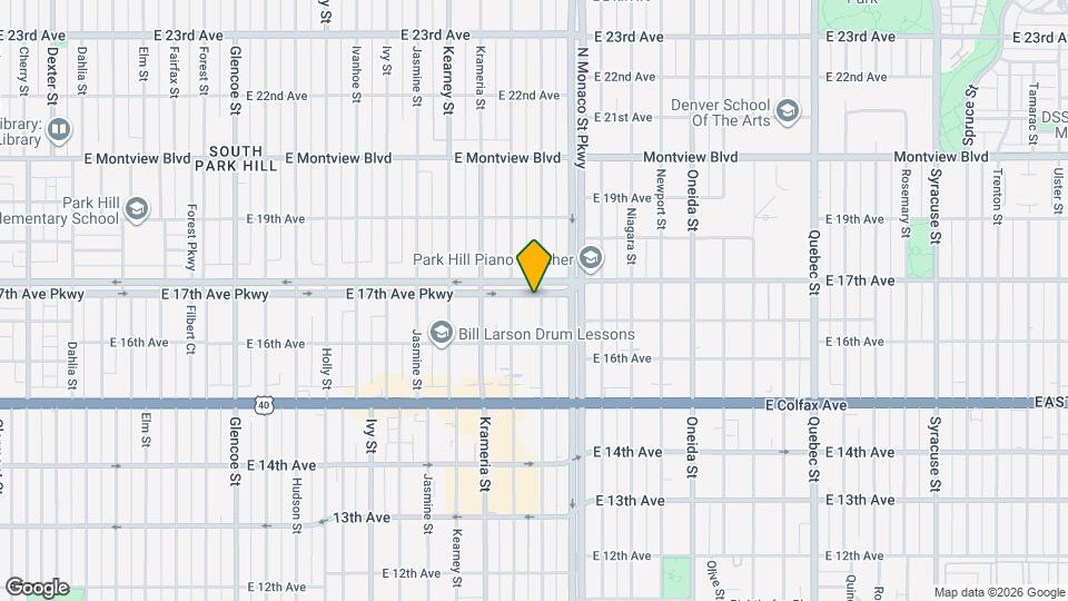 6336 E 17th Ave Mapa y Detalles de la Ubicación