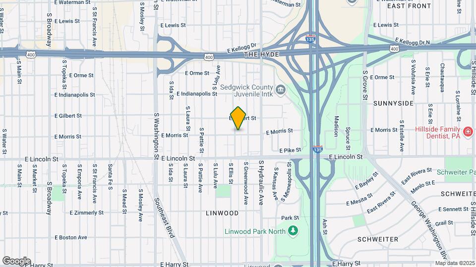 1038 S Ellis St Map and Location Details