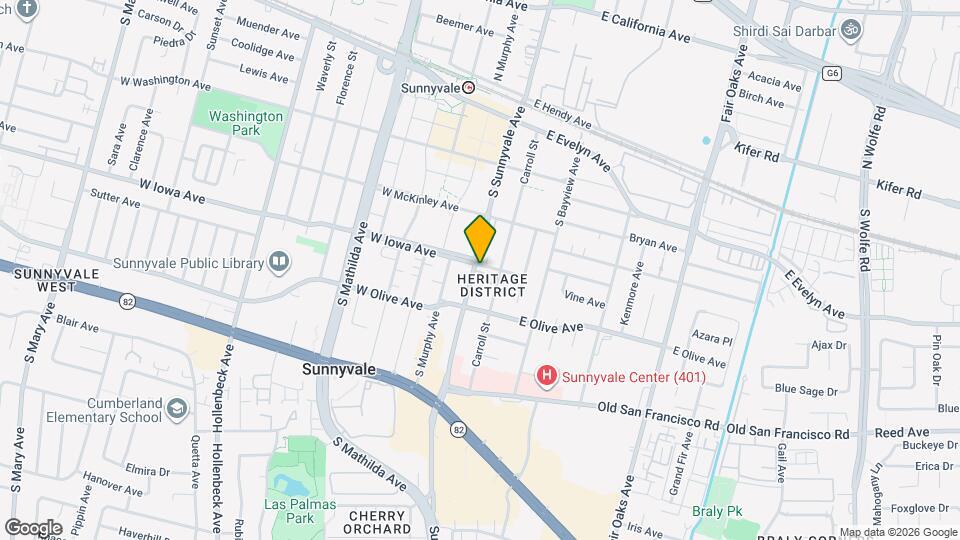406 S Sunnyvale Ave Map and Location Details