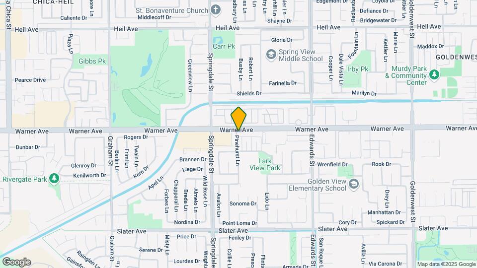 6122 Warner Ave Map and Location Details