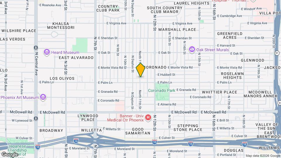 2009 N 11th St Map and Location Details