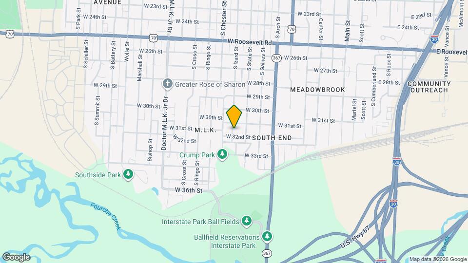 3119 S Izard St Map and Location Details