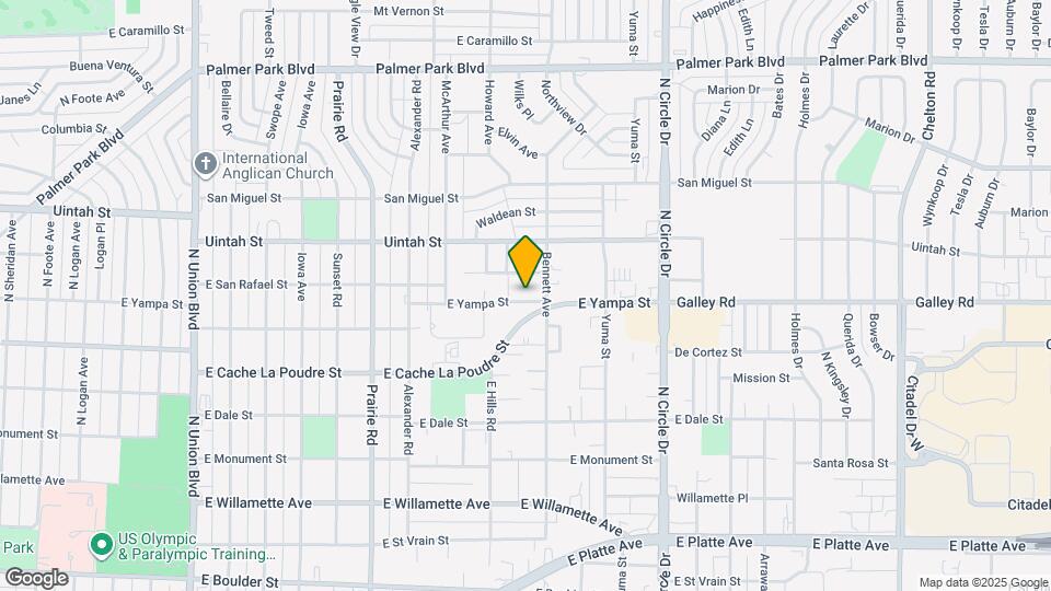 2624 E Yampa St Map and Location Details