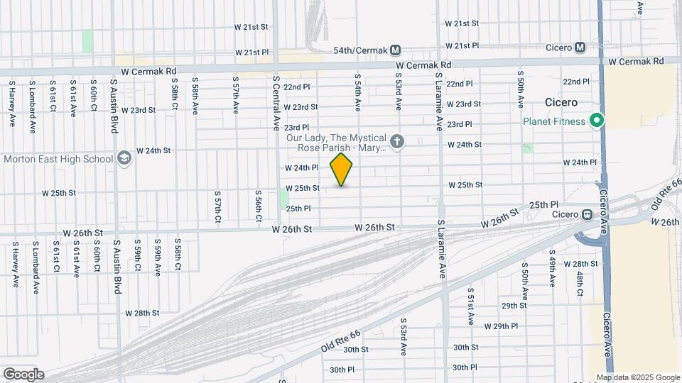 5419 W 25th St Map and Location Details