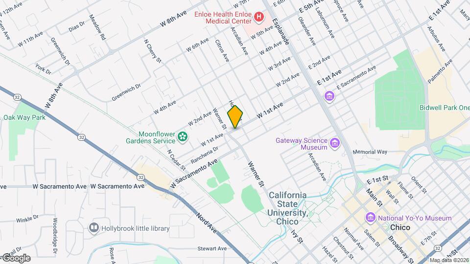 535 W 1st Ave Map and Location Details