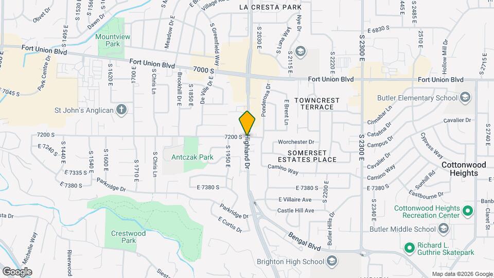 7200 S Highland Dr Mapa y Detalles de la Ubicación