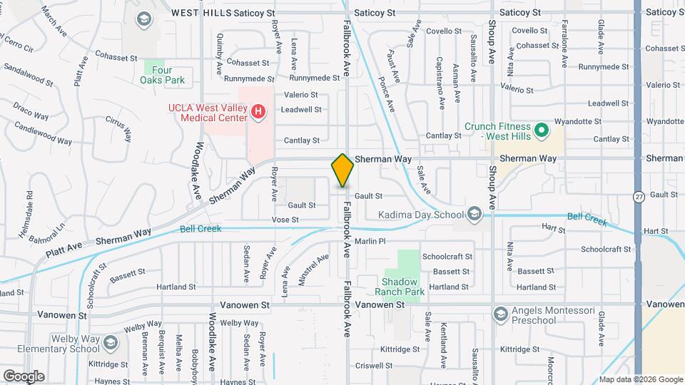 7099 Fallbrook Ave Map and Location Details